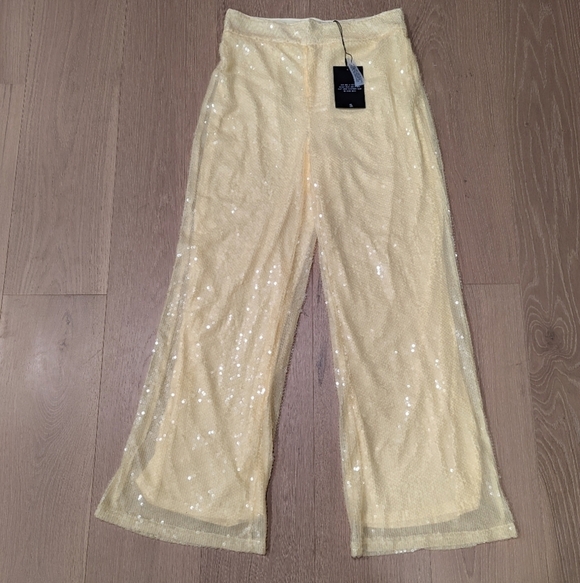 4Th + Reckless Pants - Sequin Yellow Pants